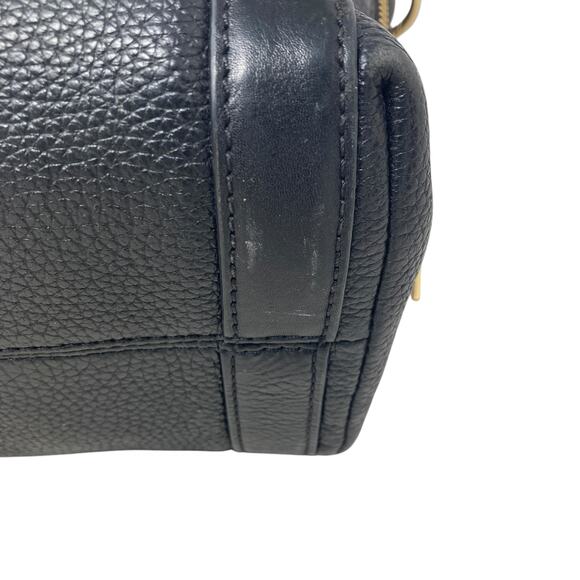 Michael Kors Handbag Pebbled Leather Black Zippers 15x10x5 - Picture 6 of 16